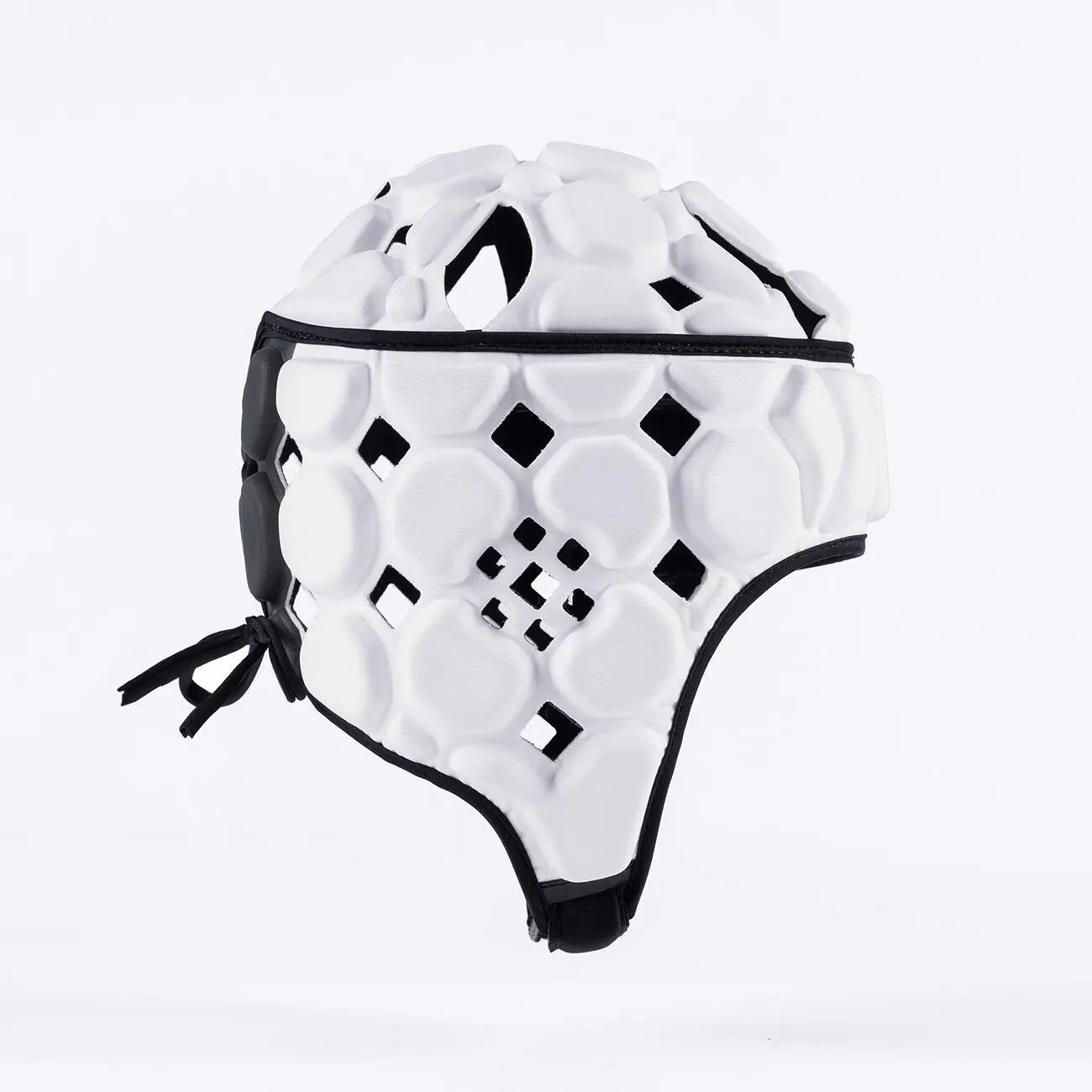 Capacete de râguebi Gilbert Octane branco e preto 3/5