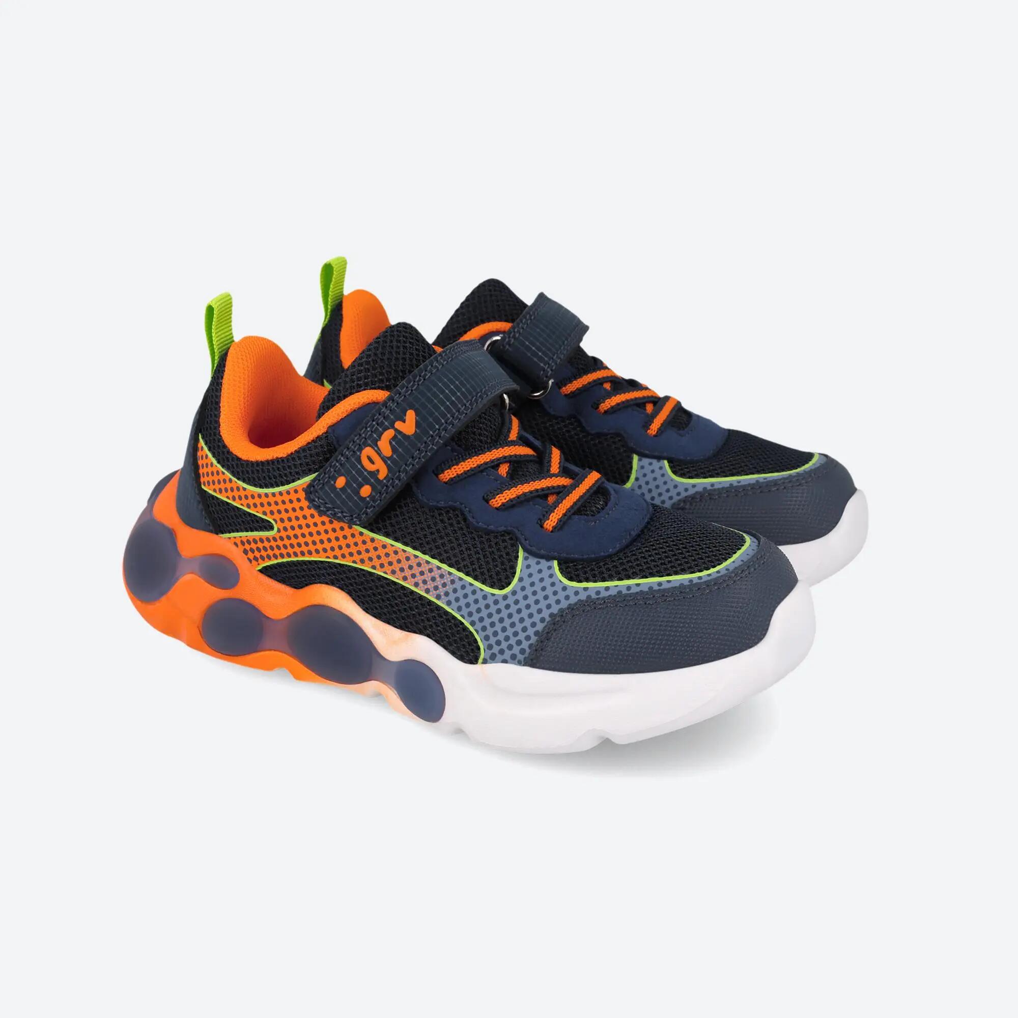 Zapatillas deportivas  Niños Garvalín 261815A Azul / Naranja Cierre adherente 2/7