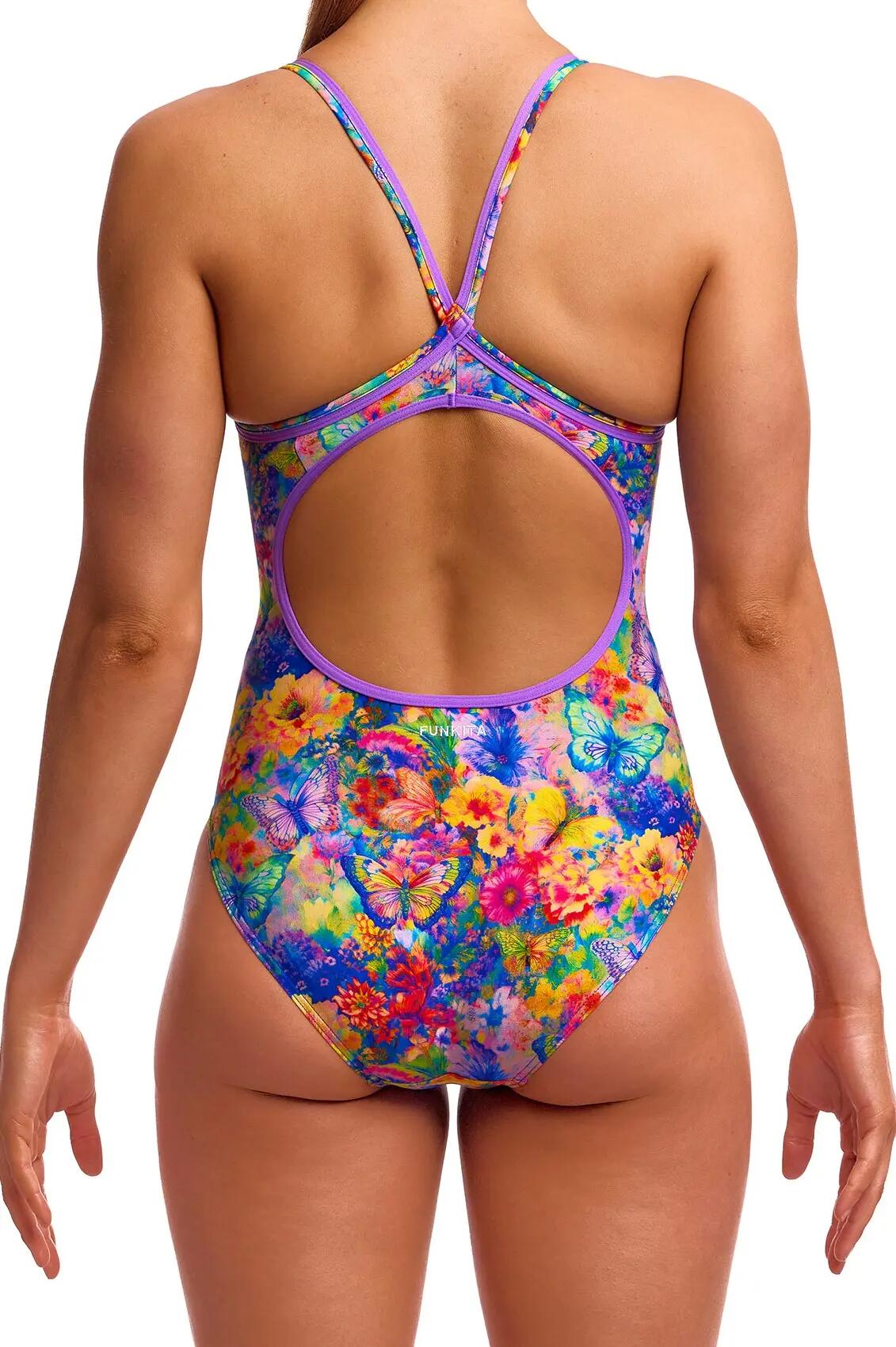 Strój kąpielowy jednoczęściowy FUNKITA Austin Flowers - Diamond Back 2/7