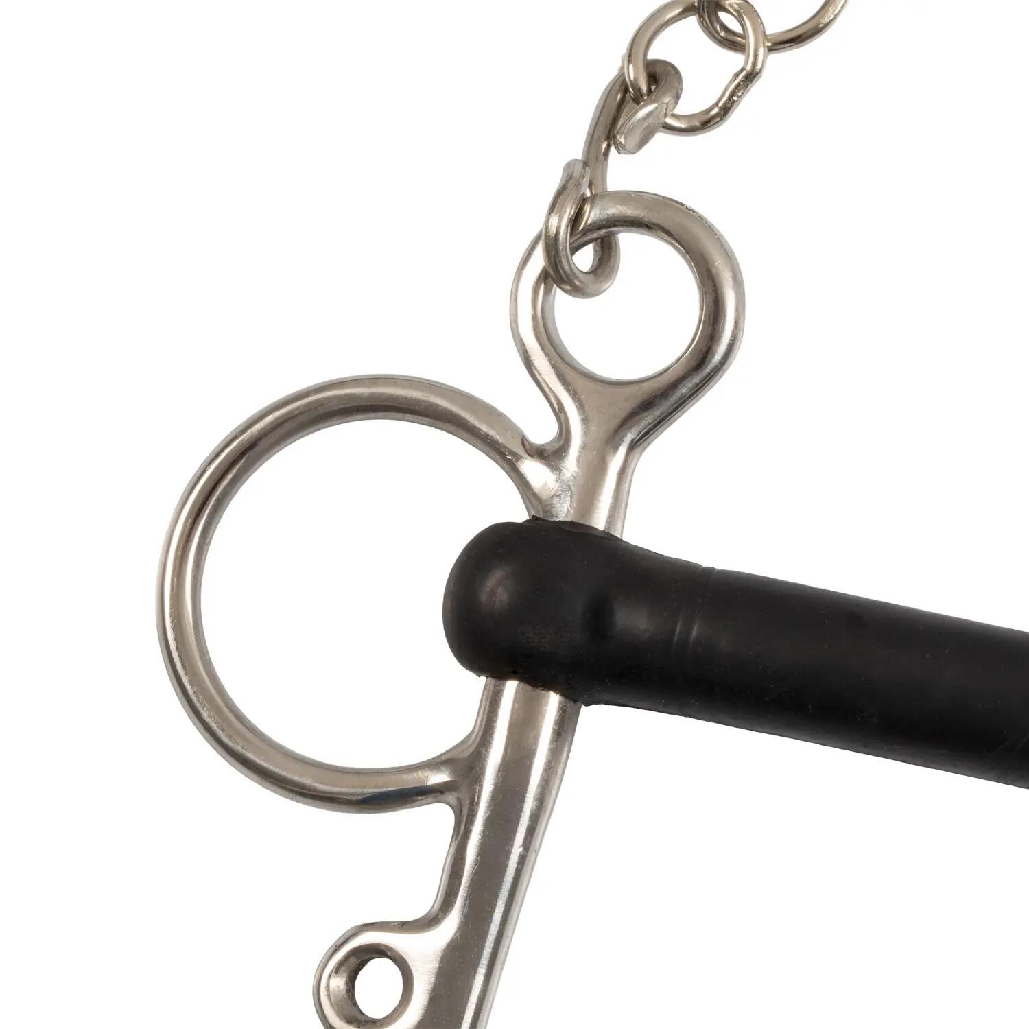 Pelham inteiro inox haste curta borracha rígida 4/5