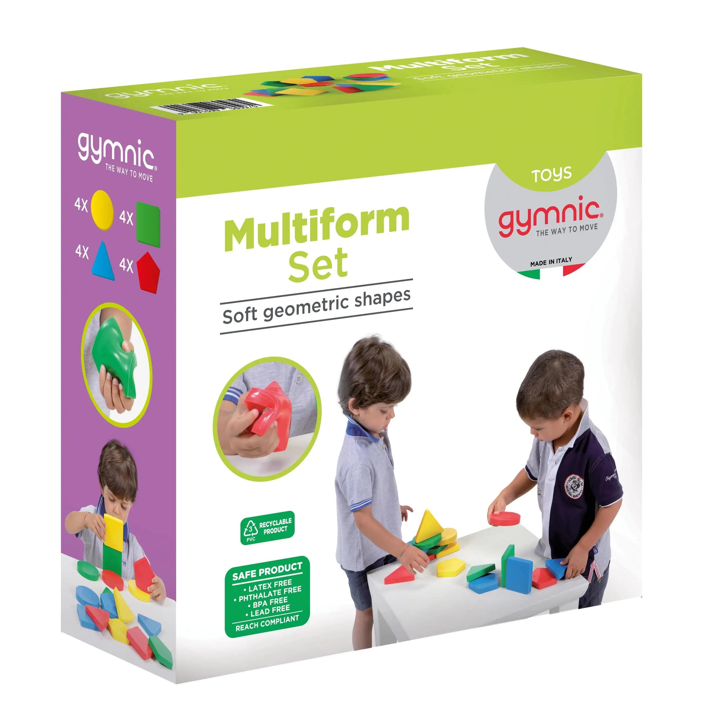 Gymnic Multiform Set 16 forme geometriche morbide gioco didattico e sensoriale 4/4