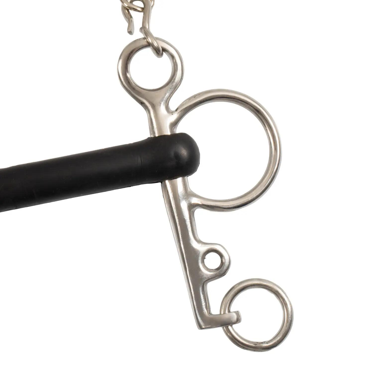 Pelham inteiro inox haste curta borracha rígida 2/5