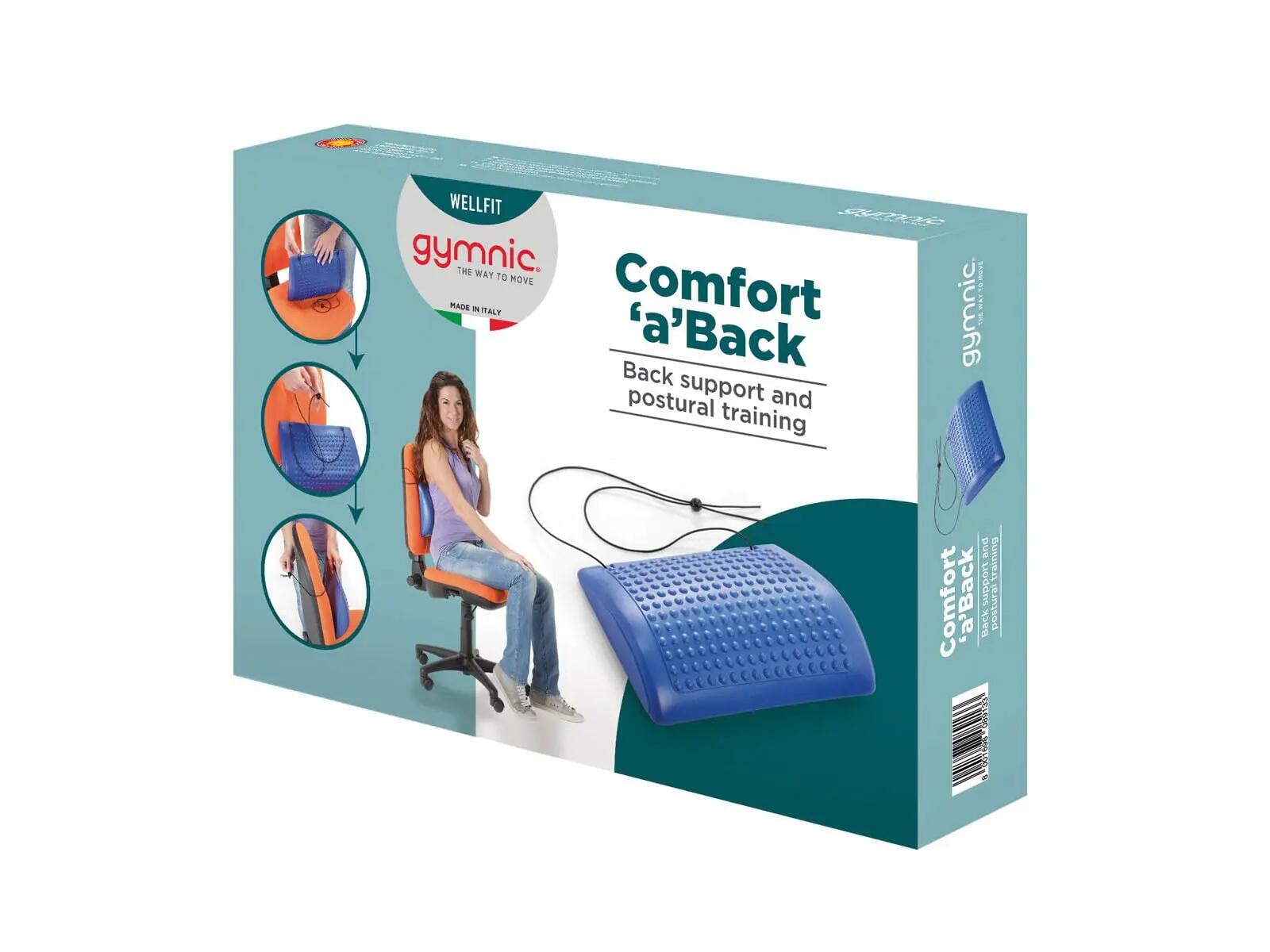 Gymnic Comfort'a'Back Cuscino lombare gonfiabile blu sostegno posturale schiena 8/8