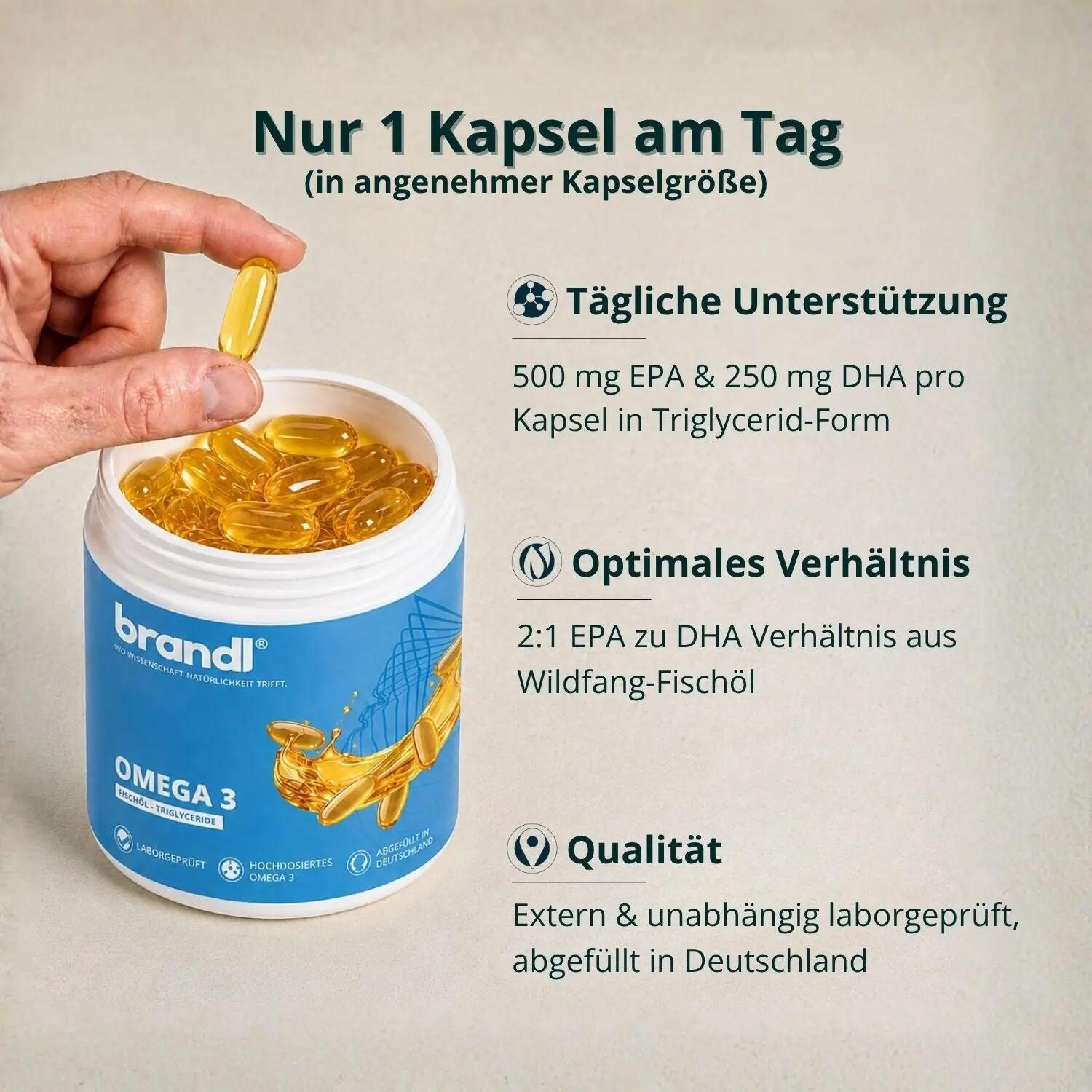 Omega 3 Kapseln – Wildfang-Fischöl mit EPA & DHA 3/10