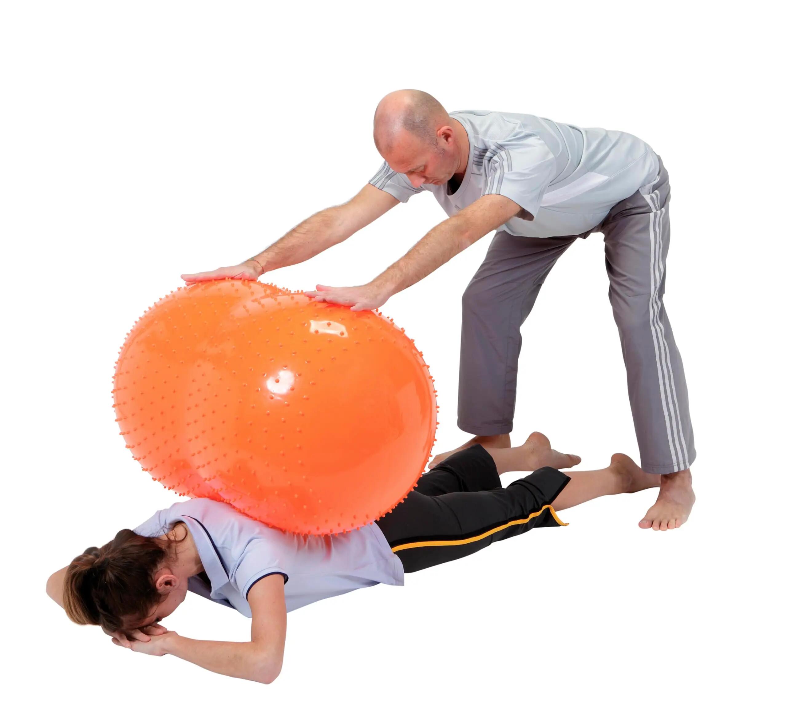 Gymnic Sens'o'Roll Palla doppia con rilievi Ø 50 cm arancione 3/6