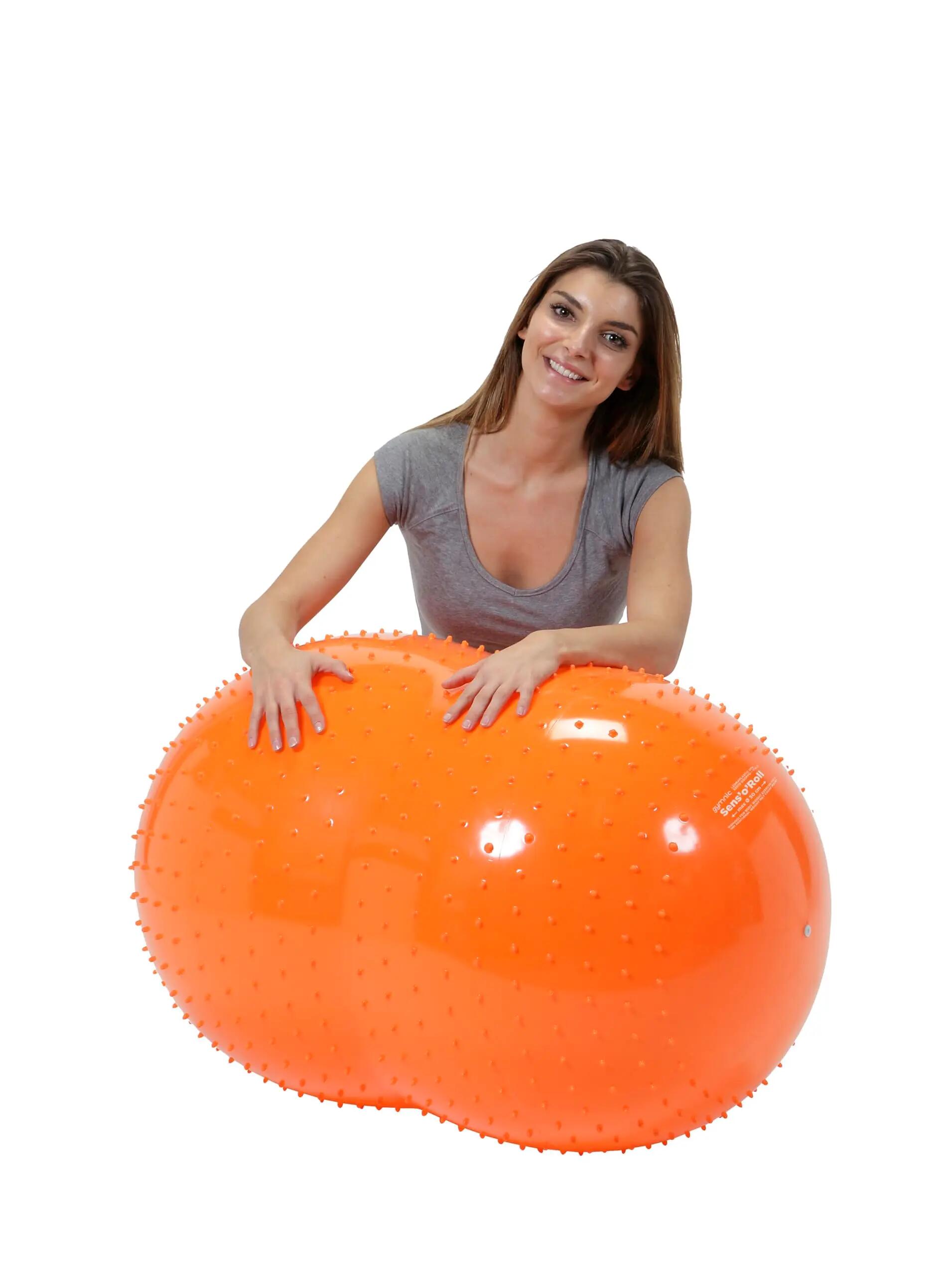 Gymnic Sens'o'Roll Palla doppia con rilievi Ø 50 cm arancione 2/6