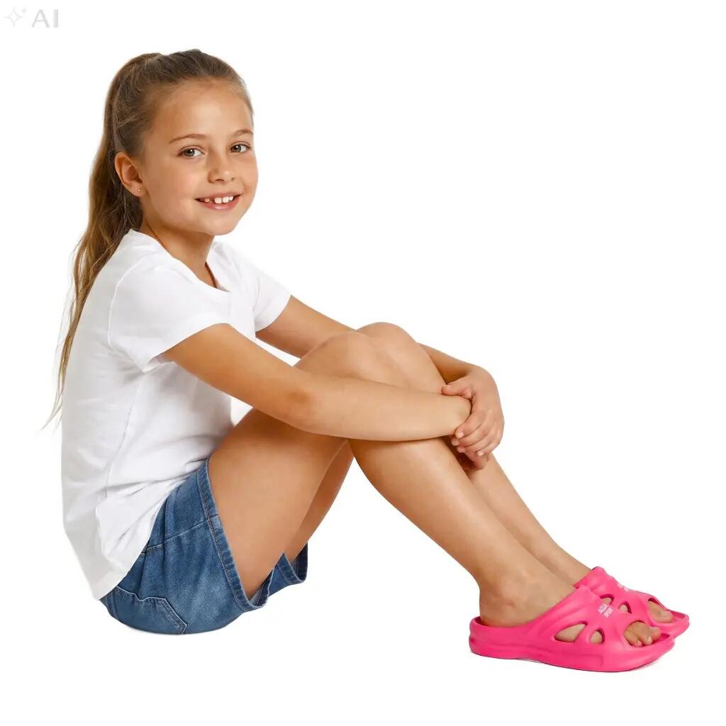 Klapki na basen dziecięce antypoślizgowe Aqua-Sport Malibu Junior 2/7