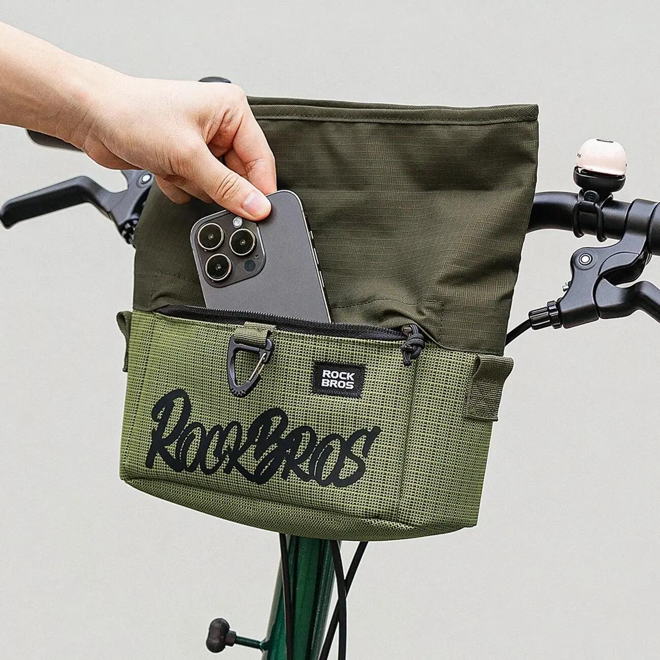 Torba rowerowa na kierownicę przednia na ramię 2,7L składana 4/7
