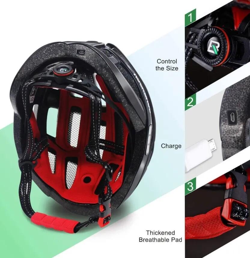 Kask rowerowy unisex Rockbros ZN1001-W (57-62cm) 3/3