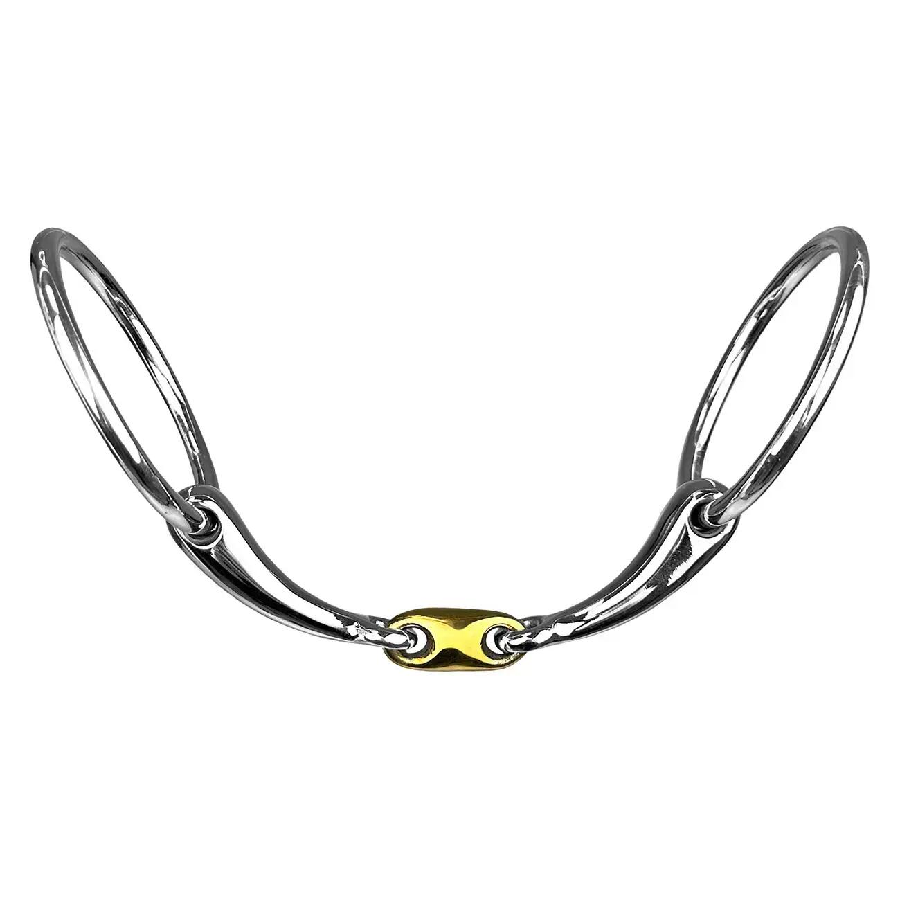Mors 2 anneaux pour cheval anatomique à double courbure York 2/2