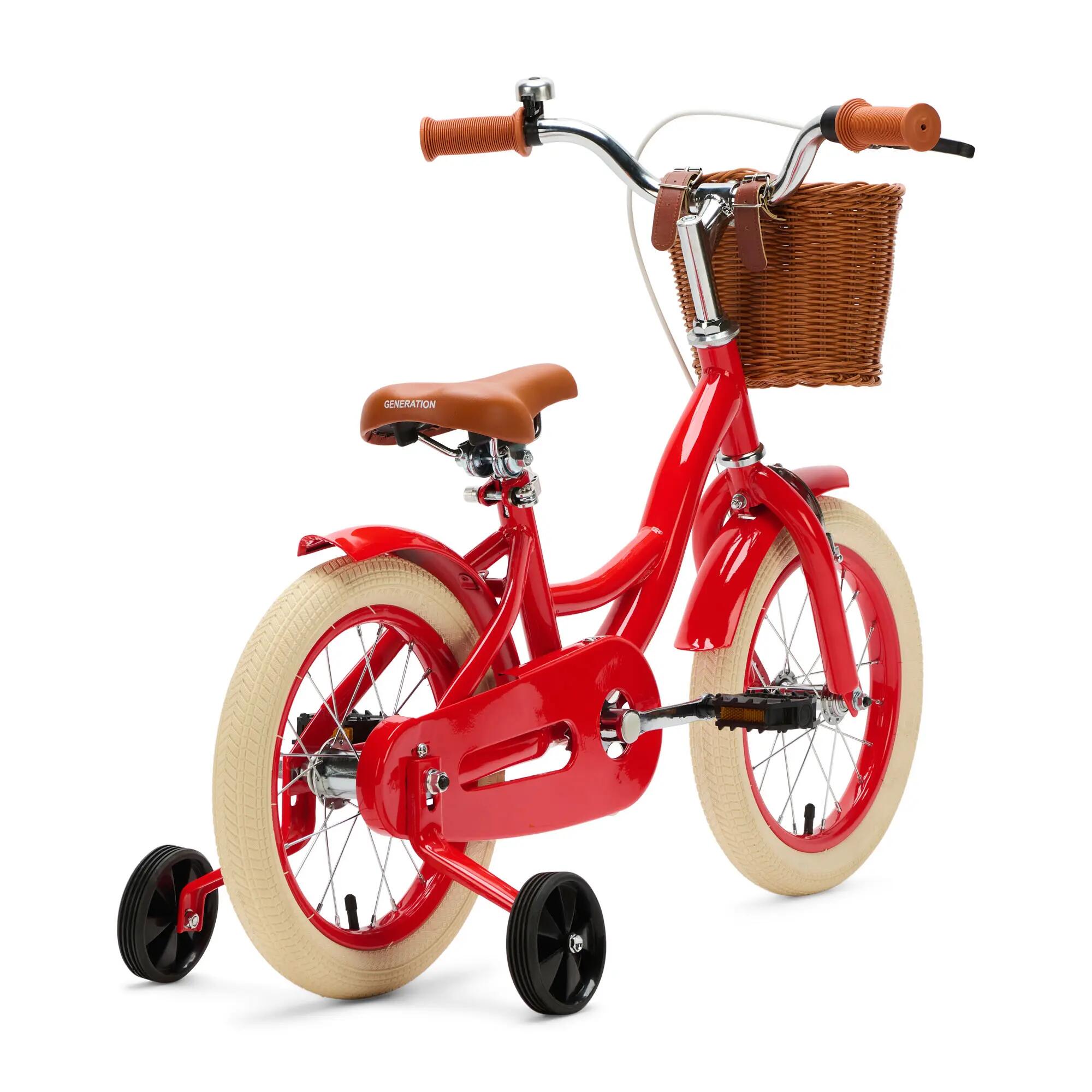 Generation Blanco 14 Polegadas Vermelho – Bicicleta Infantil com Cesto 3/4