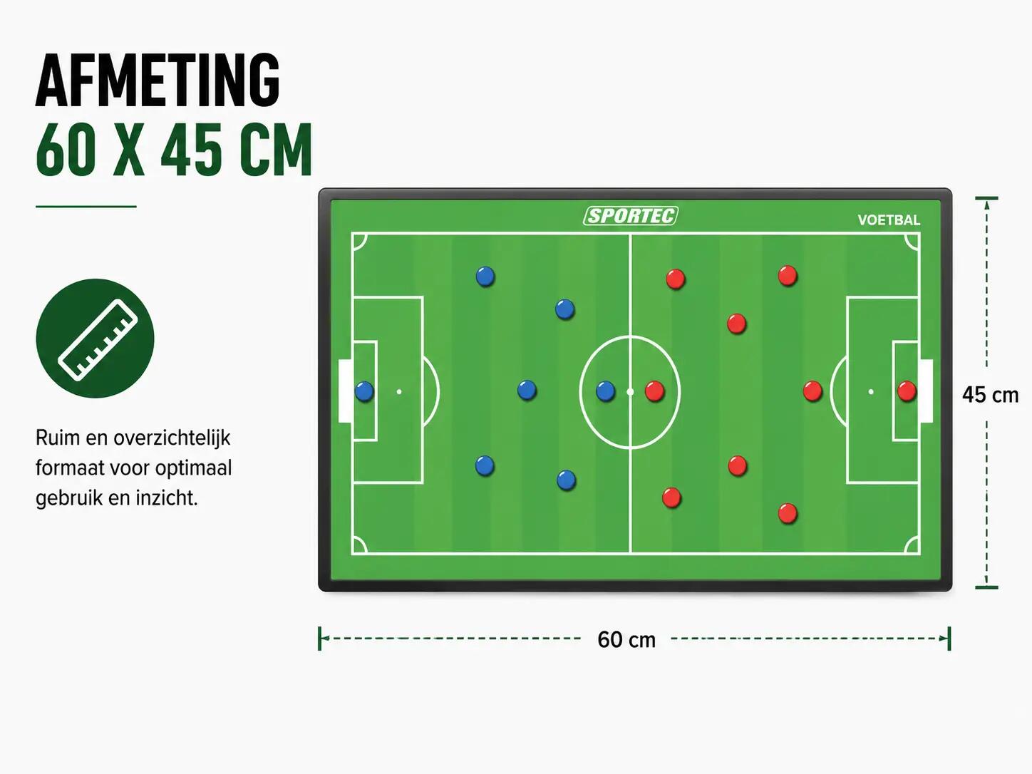 Sportec Magnetisch voetbalcoachbord - 60 x 45 cm 4/4