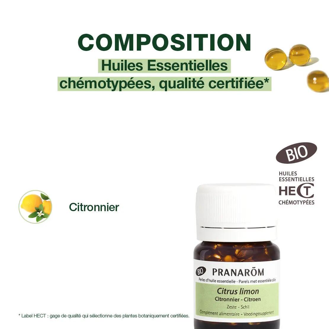 Perles d'huile essentielle - Citronnier BIO - 60 perles 3/5