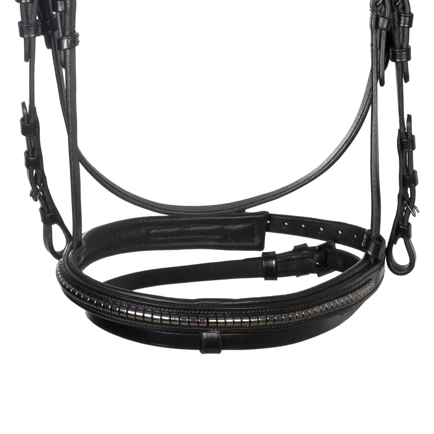 Cabeceira em couro com clincher preto 6/7