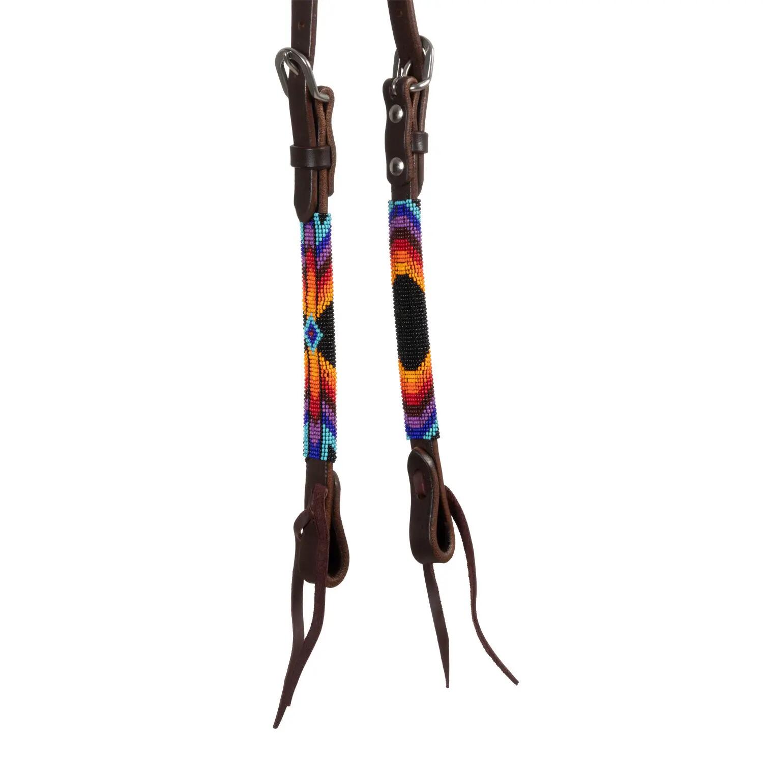 Bridon western à une oreille avec perles et huilage serape 5/5