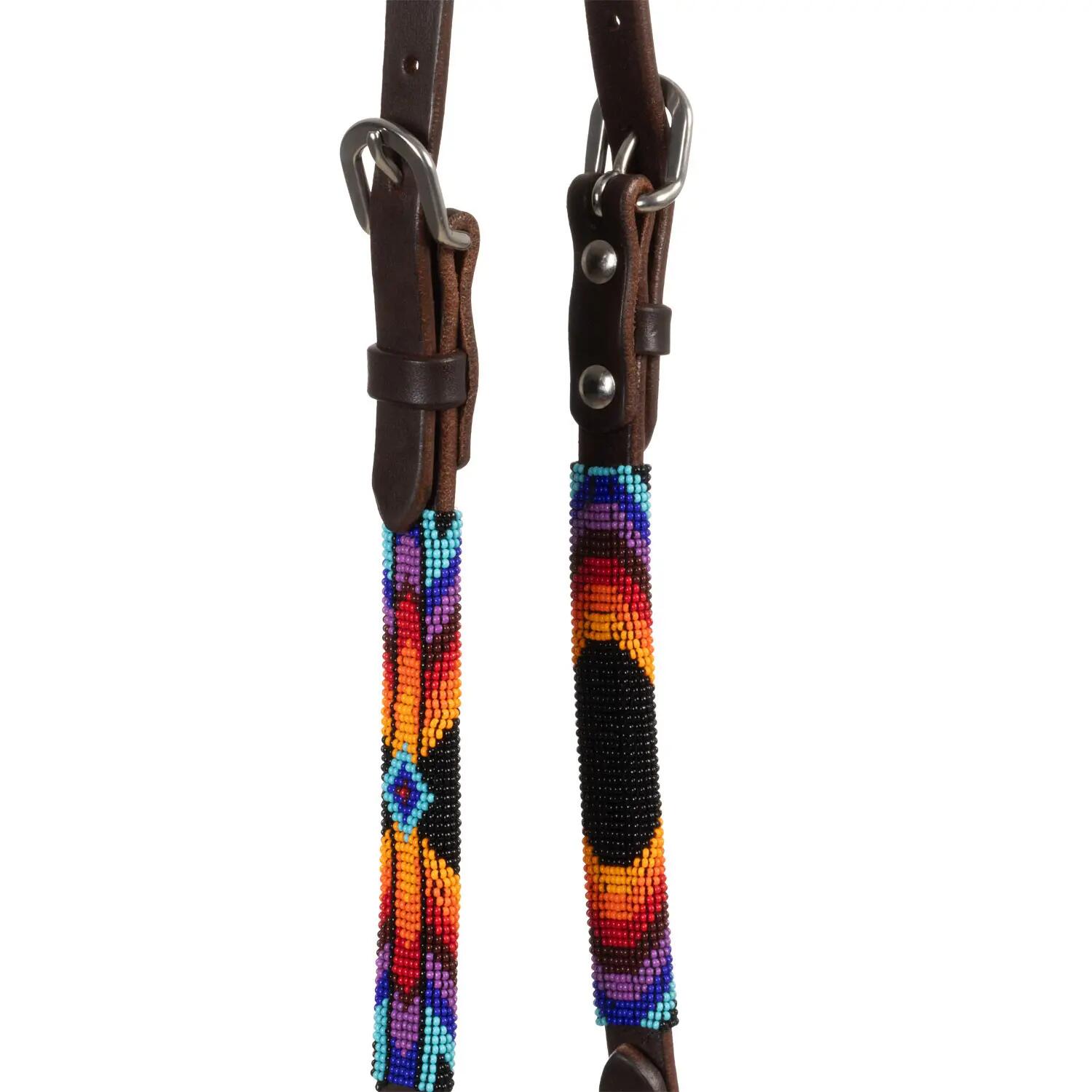 Bridon western à une oreille avec perles et huilage serape 4/5