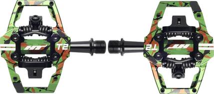 Pédales Automatiques HT Components T2 Camo Vert
