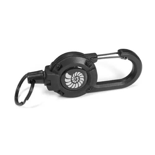 Llavero Retráctil Trekking Origin Outdoors Zap Negro Cable Acero 67cm 2/5