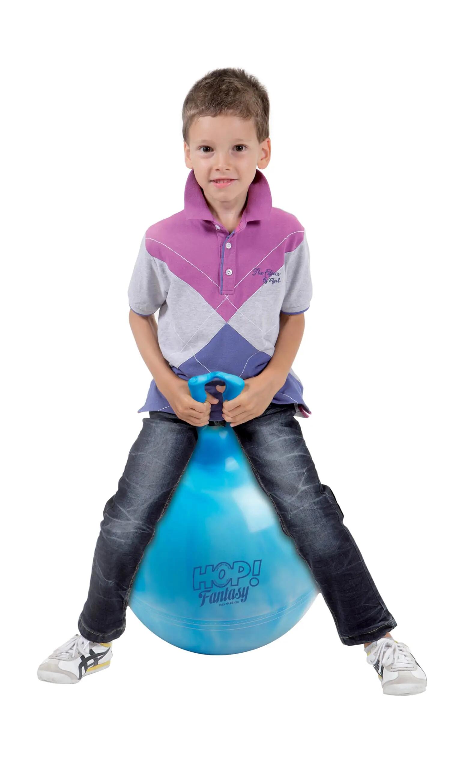 Gymnic Hop Fantasy Palla per saltare con maniglia Ø 45 cm blu 3/5