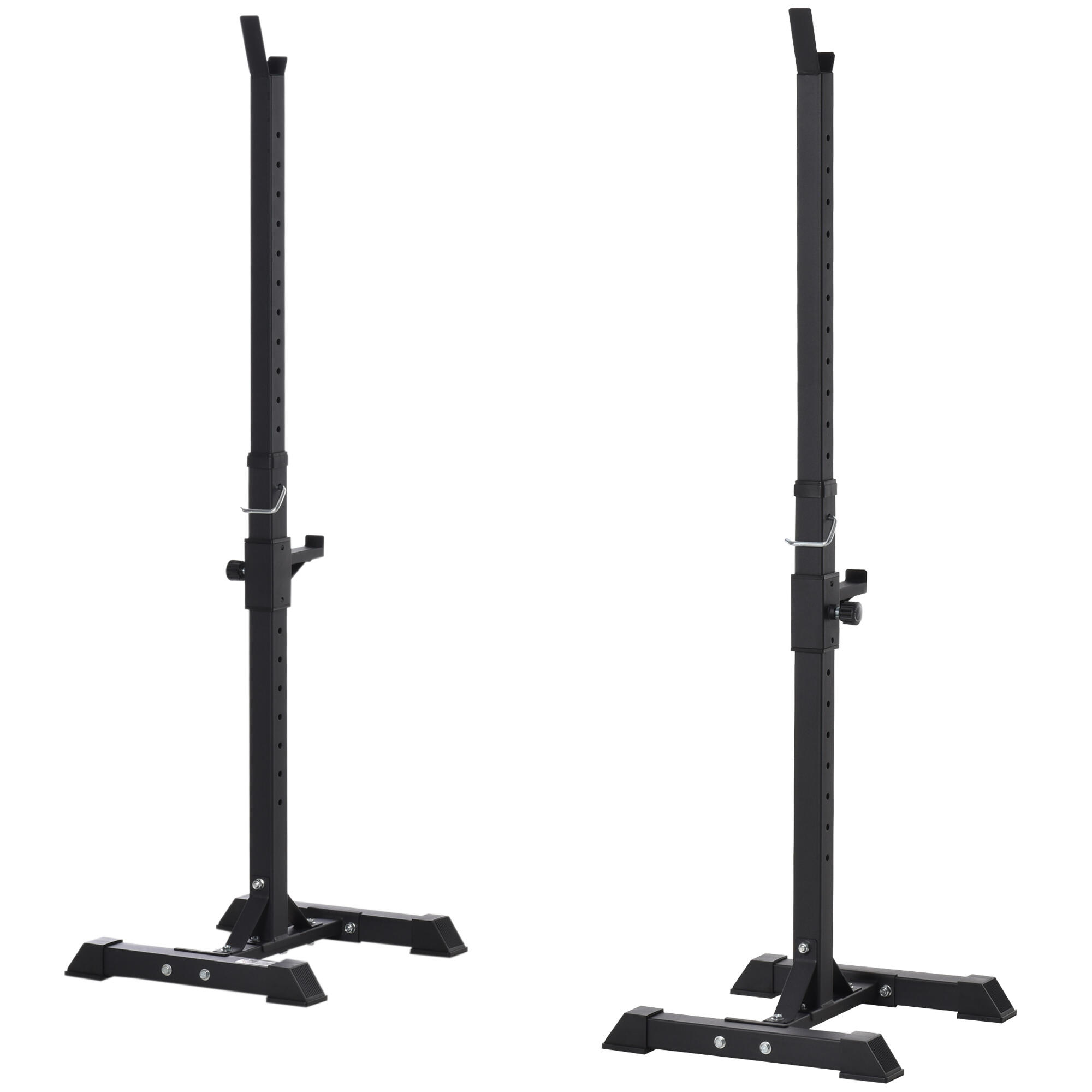 HOMCOM HOMCOM Set 2 Rack Supporto Bilanciere in Acciaio Altezza Regolabile a 12 Livelli