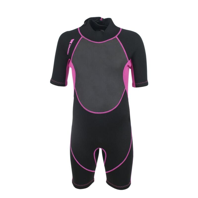 Childrens Girls Scubadive 3mm Kort Wetsuit (Zwart)