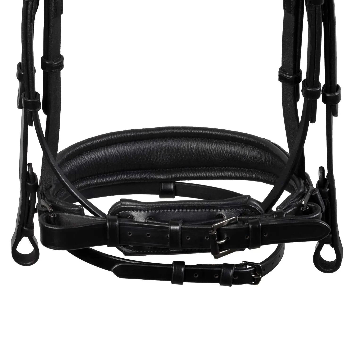 Testeira de dressage anatômica em couro com strass 7/7