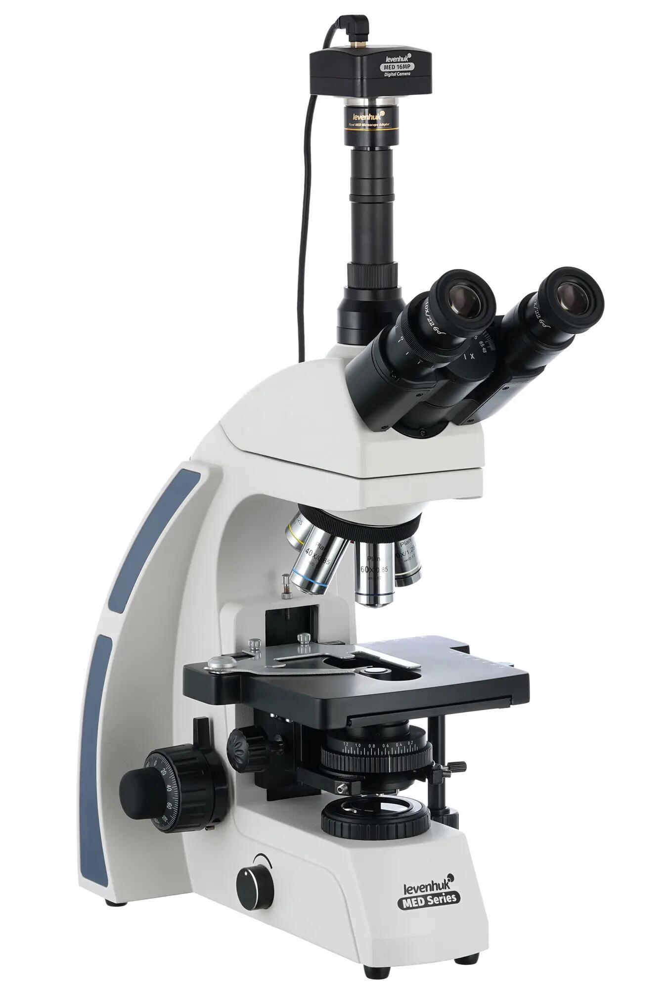 Microscopio trinoculare, fotocamera 16MP, 40-1000x - MED D40T - Nero 4/6