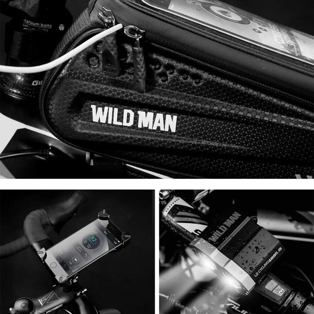 Sacoche de cadre pour vélo avec porte-téléphone WILD MAN 7/7