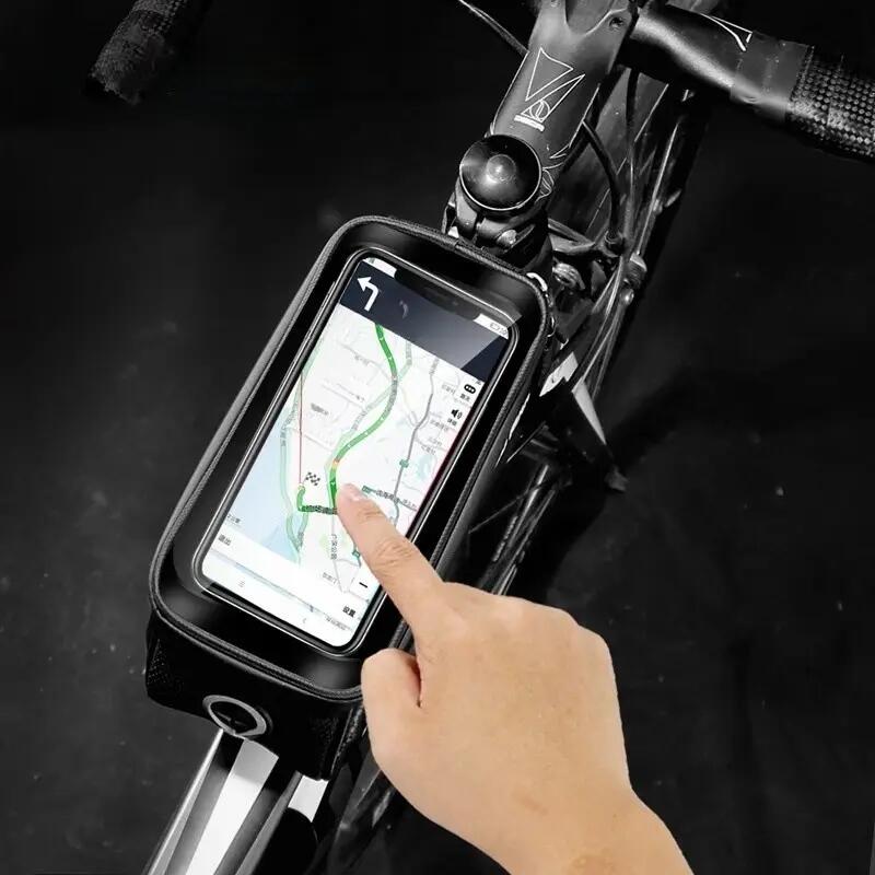 Sacoche de cadre pour vélo avec porte-téléphone WILD MAN 3/7
