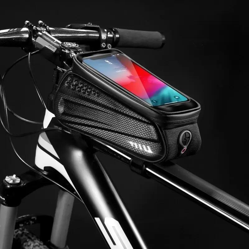 Sacoche de cadre pour vélo avec porte-téléphone WILD MAN 2/7