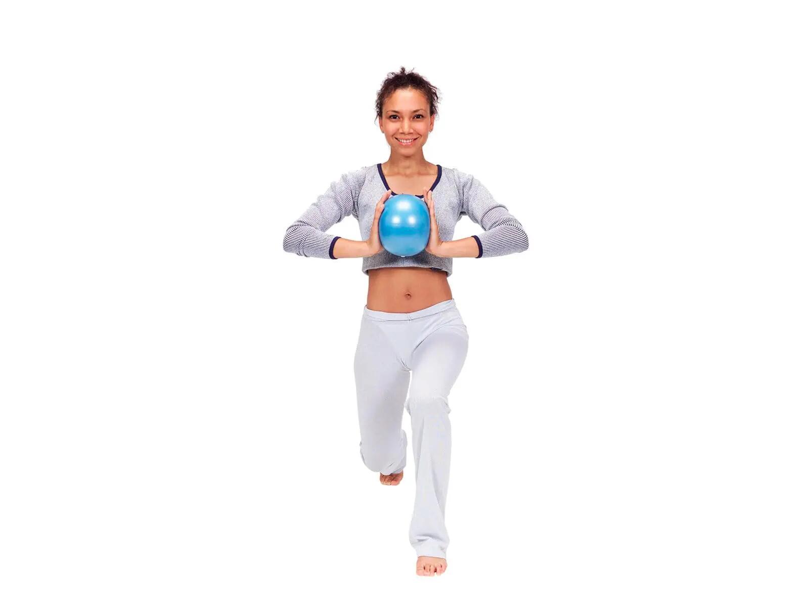 Gymnic Over Ki Palla morbida per Pilates Ø 15 cm celeste respirazione e mobilità 4/9