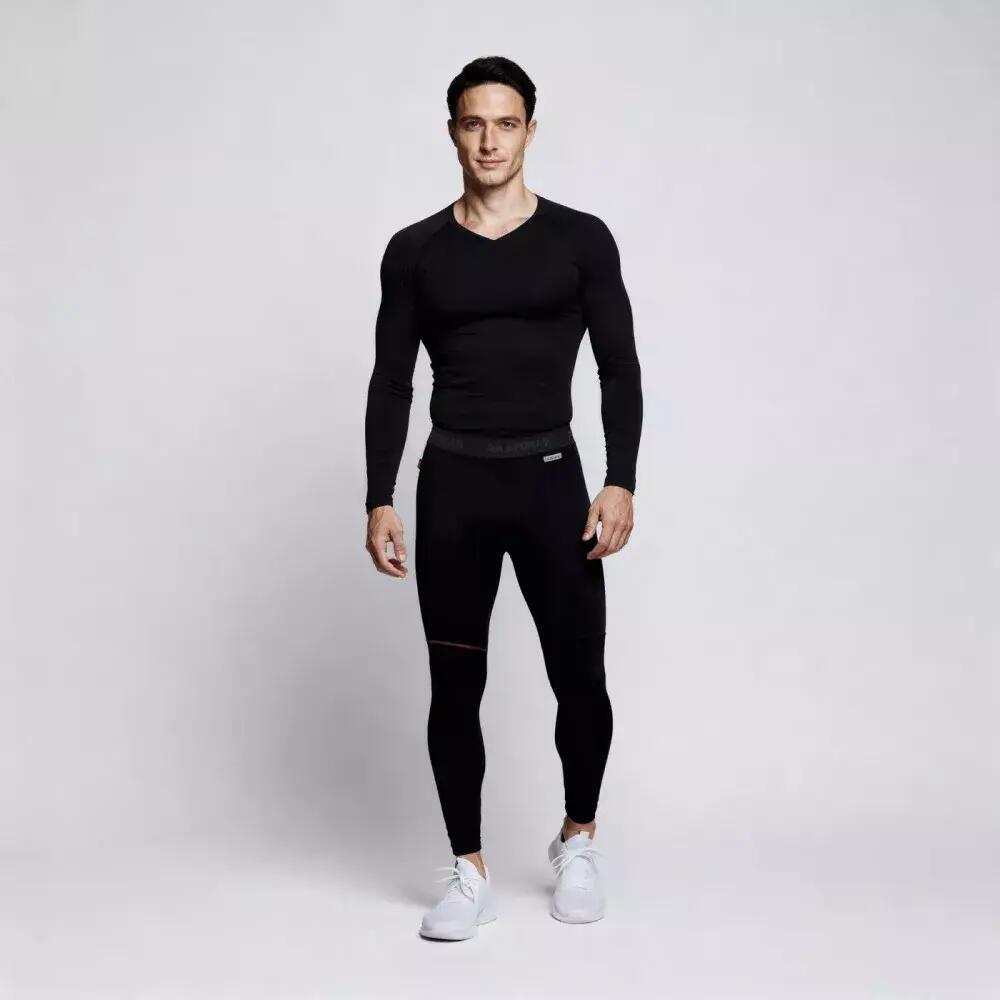 Legging de Randonnée homme Thermique PULK Noir 2/3