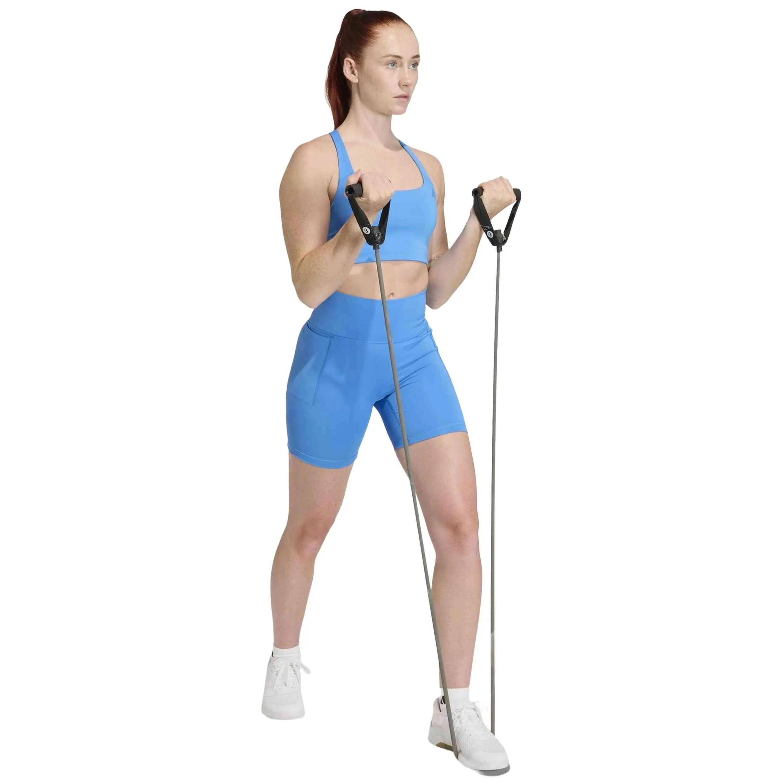 Korte legging Adidas model Malla corta adidas Optime Workout azul e voor vrouwen 5/5