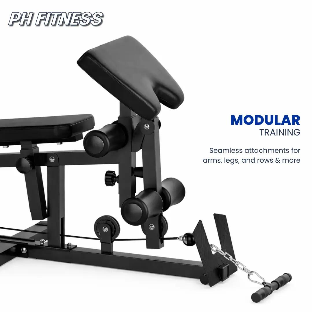Estação de musculação profissional com módulo de pernas – 100 kg 7/8