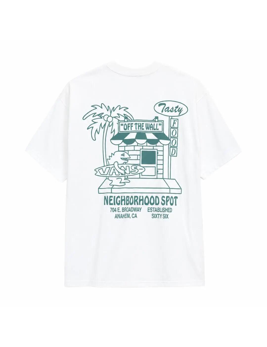 T-shirt pour homme Vans Food spot ss Blanc. 2/4