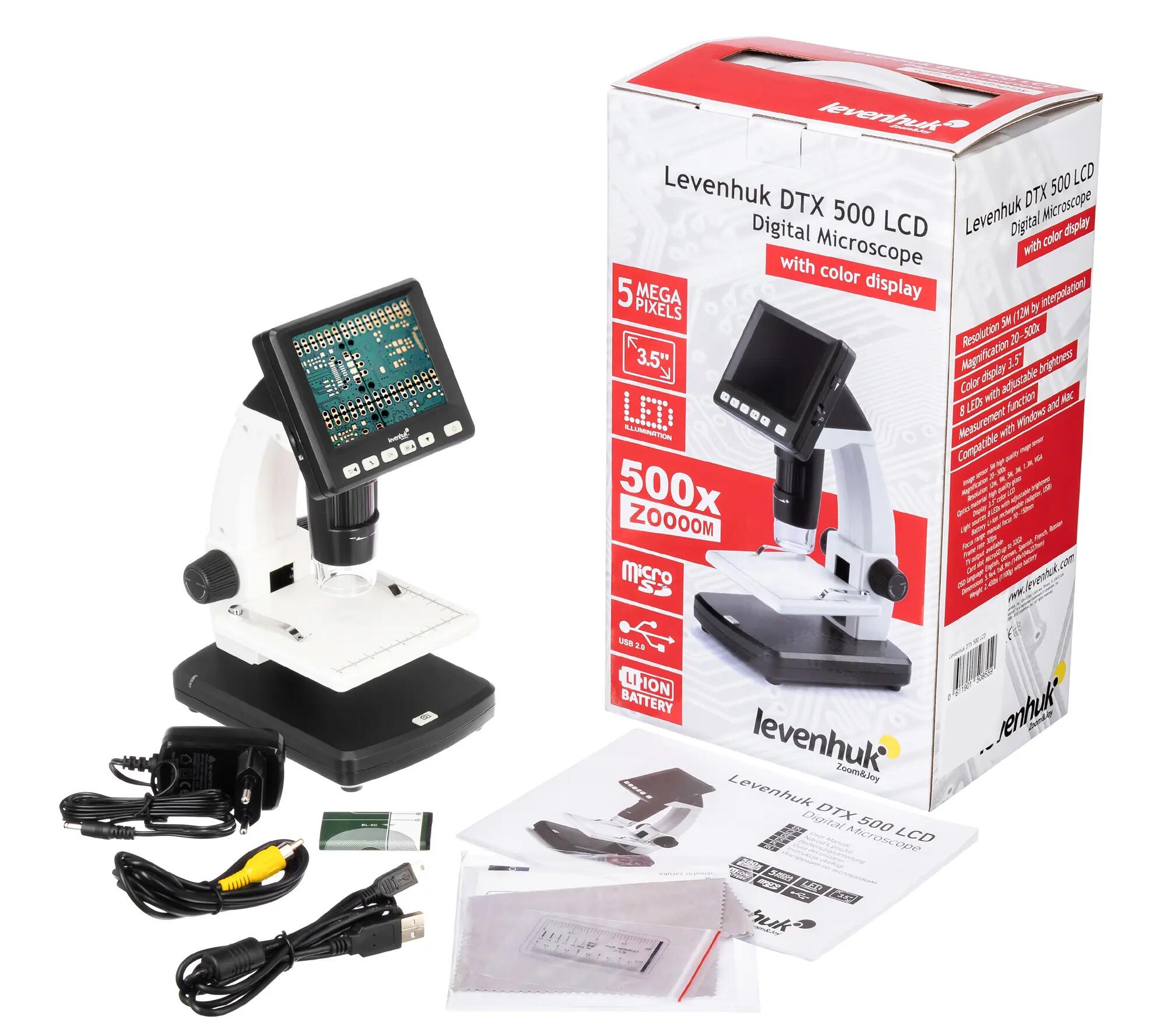 Microscopio digitale portatile - Osservazione - Levenhuk DTX 500 - Nero 3/6