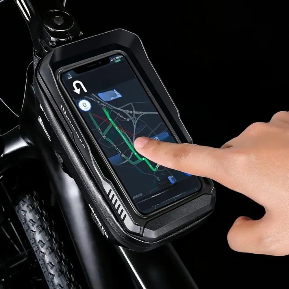 Borsa telaio bici con supporto telefono impermeabile WILD MAN 4/5
