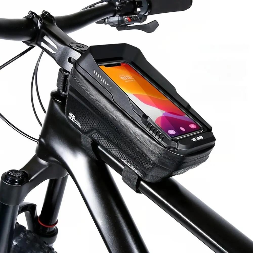 Borsa telaio bici con supporto telefono impermeabile WILD MAN 3/5