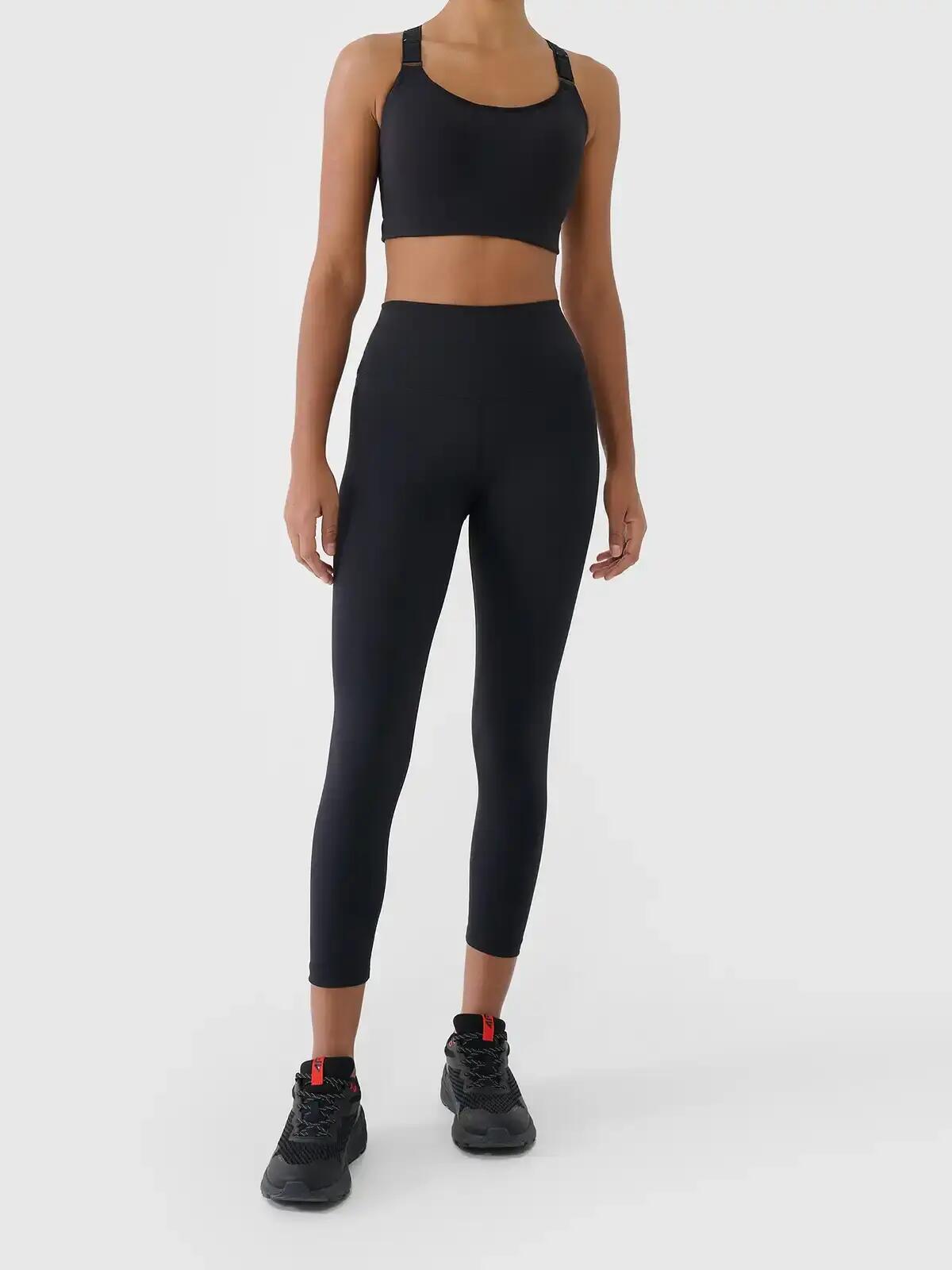 Legginsy fitness damskie 7/8 z wysokim stanem 5/7