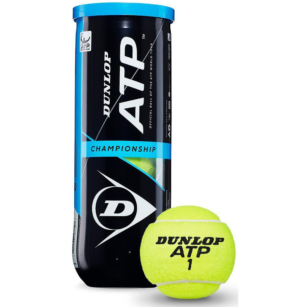 DUNLOP ATP Championship Tennis Balls (Pack of 3) (Yellow)
