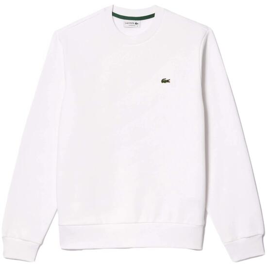 Sweat Lacoste modèle Sudadera Lacoste Cotton Eco Logo blanco pour homme