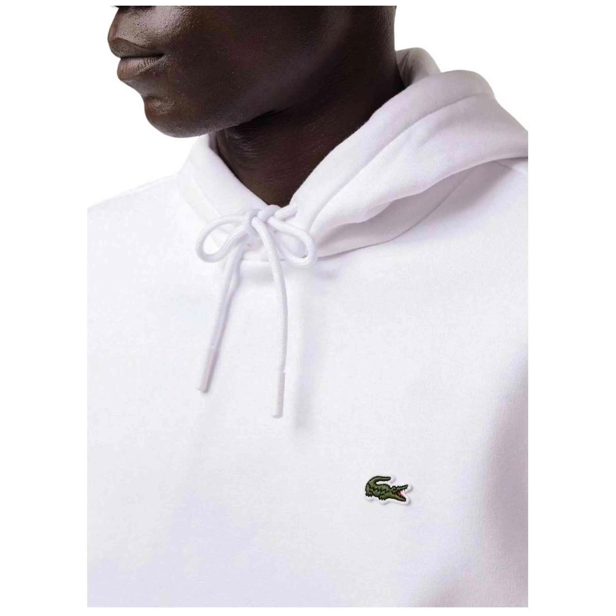 Felpa con cappuccio Lacoste modello SH9839-00-001 per uomini 3/4