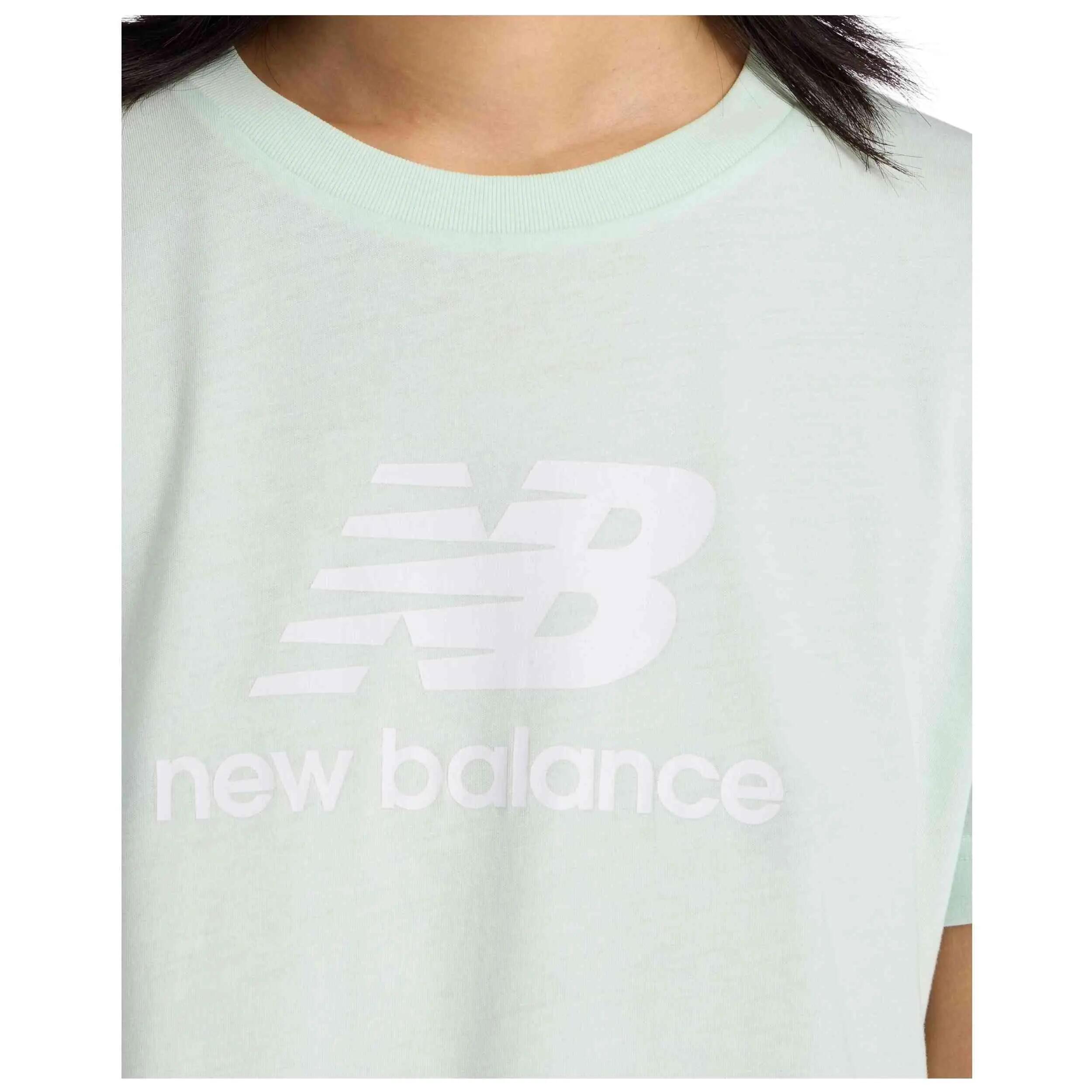 New Balance Sport Essentials Jersey Logo T-Shirt unisex donna/uomo, Acid Green 5/7