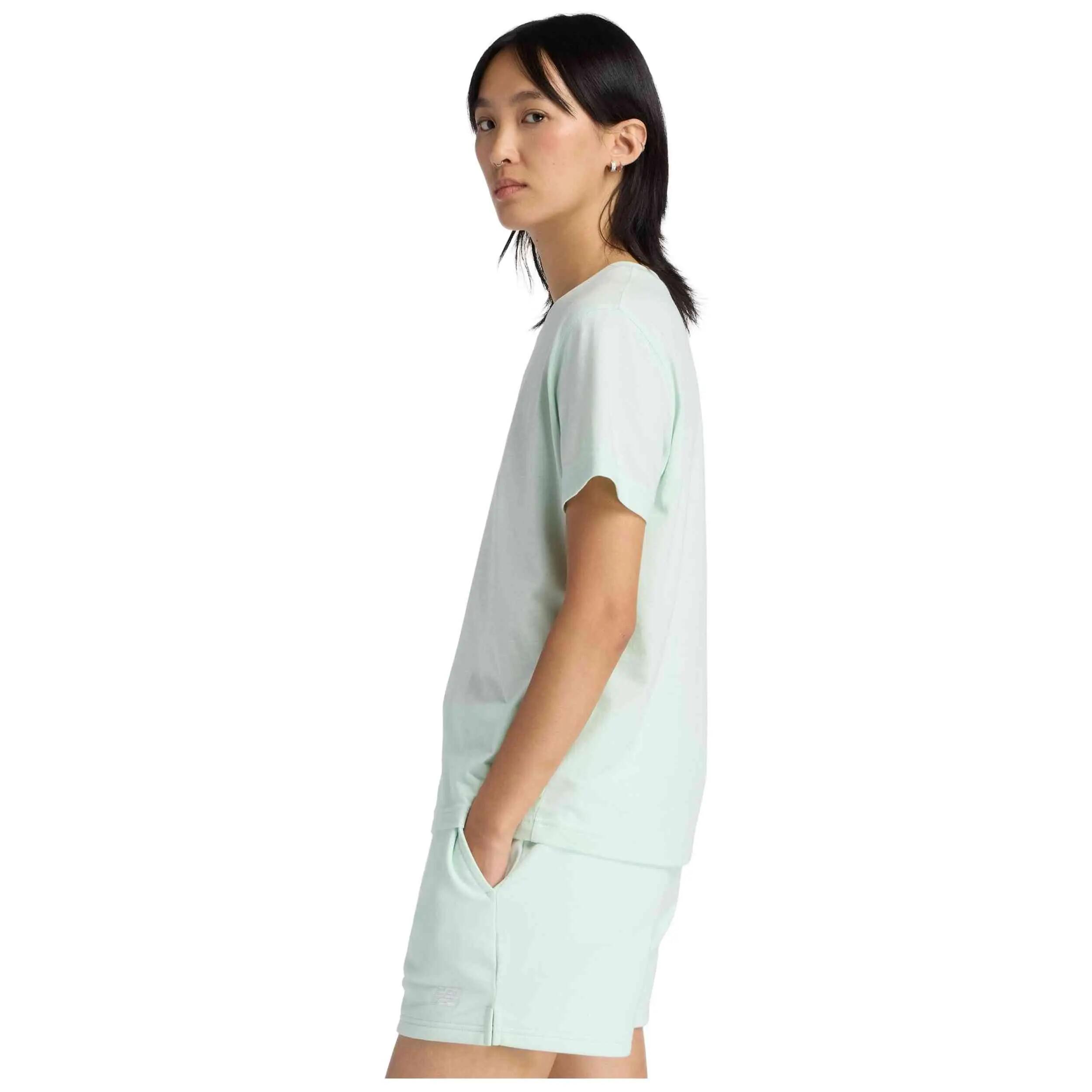 New Balance Sport Essentials Jersey Logo T-Shirt unisex donna/uomo, Acid Green 3/7