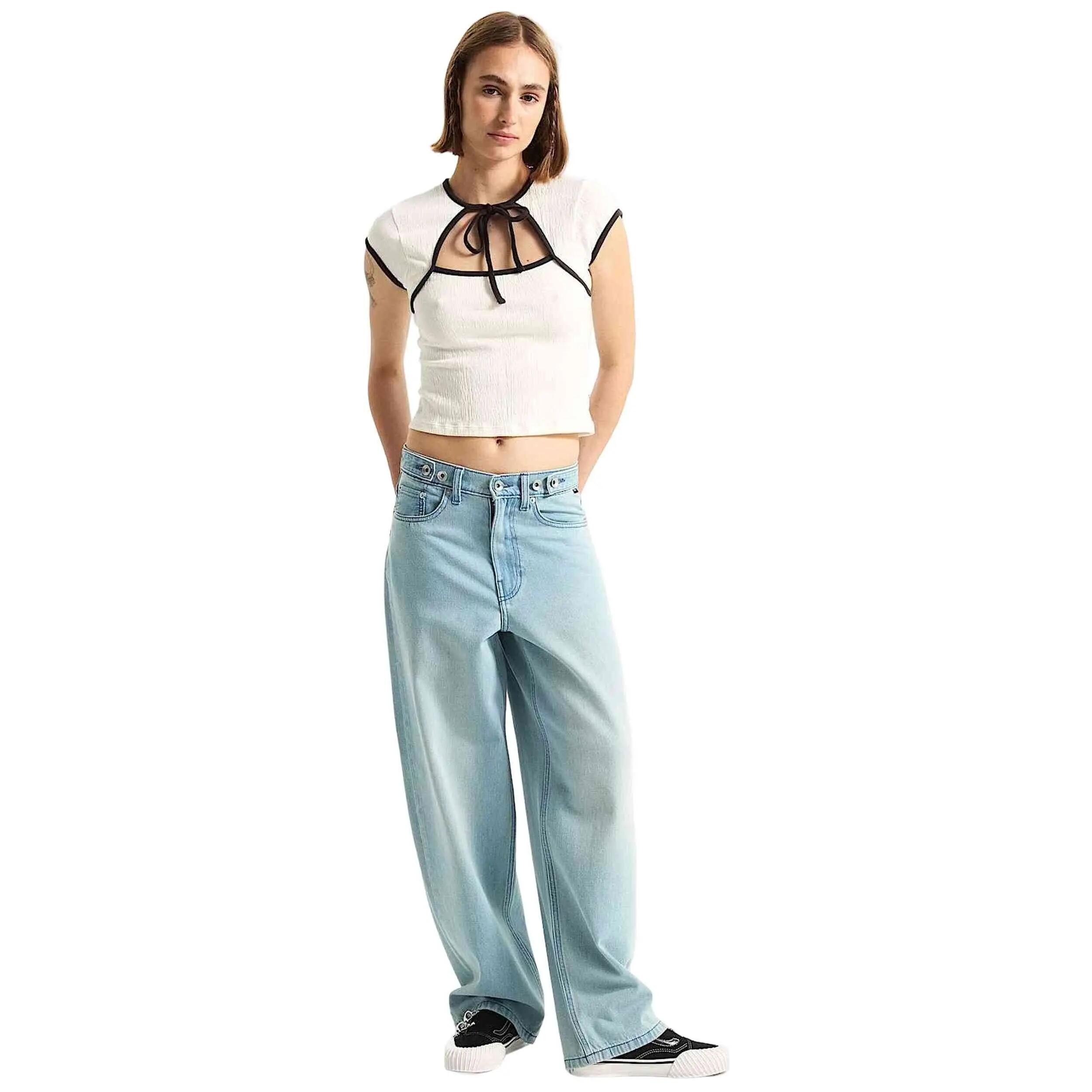 Camiseta de manga corta Vans modelo Camisetas Vans Kari Tie Neck Top para mujer 5/5