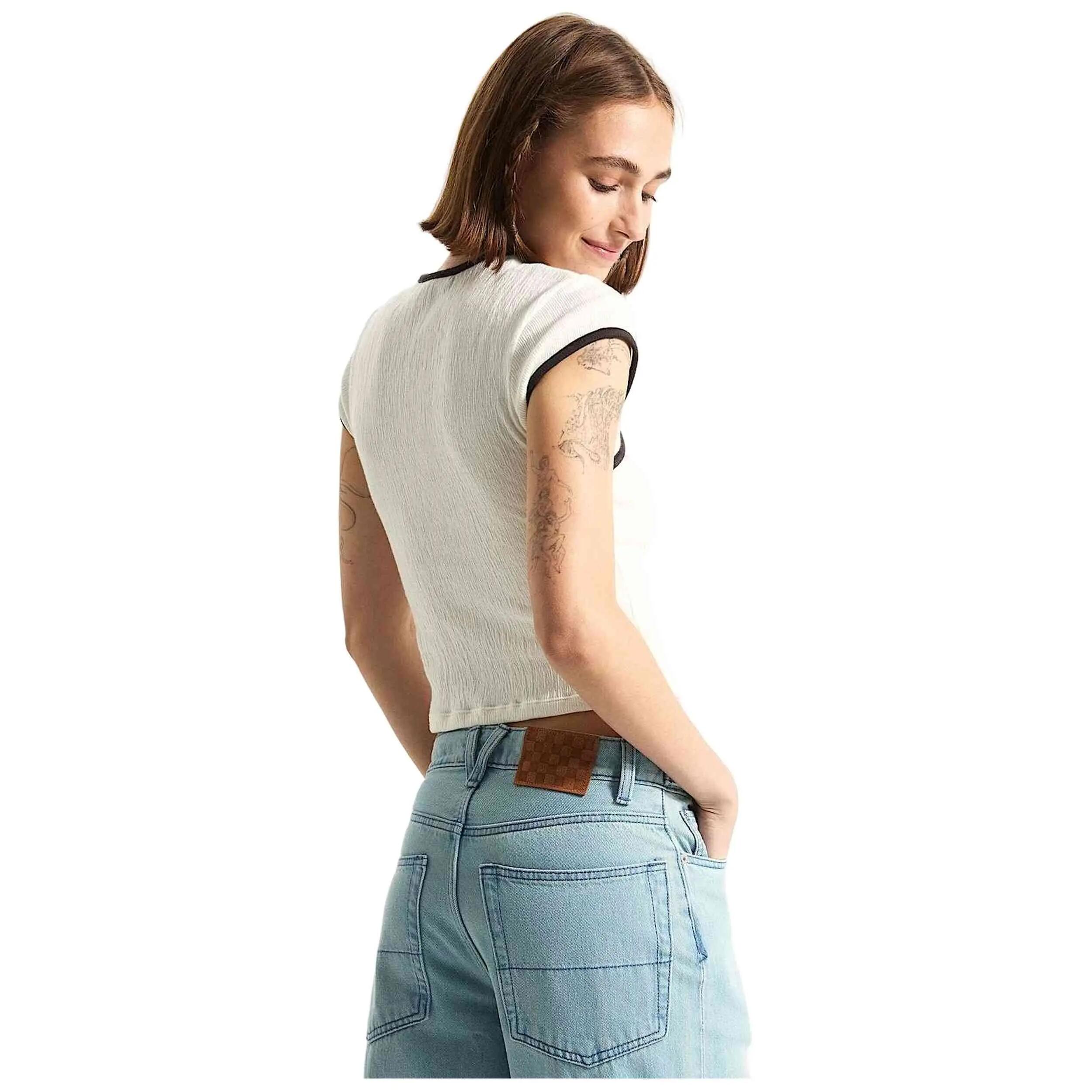 Camiseta de manga corta Vans modelo Camisetas Vans Kari Tie Neck Top para mujer 4/5