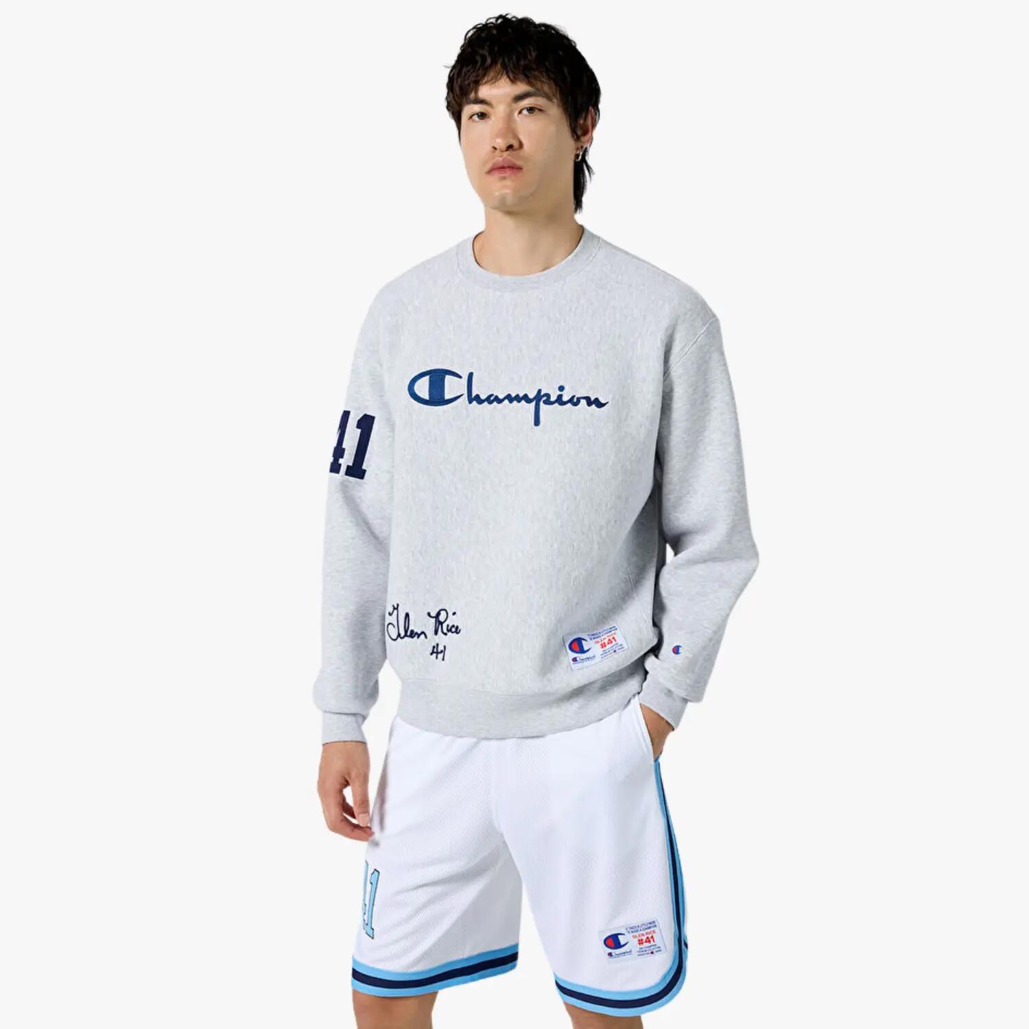Sweatshirt cu guler rotund unisex Champion X Glen Rice Gri