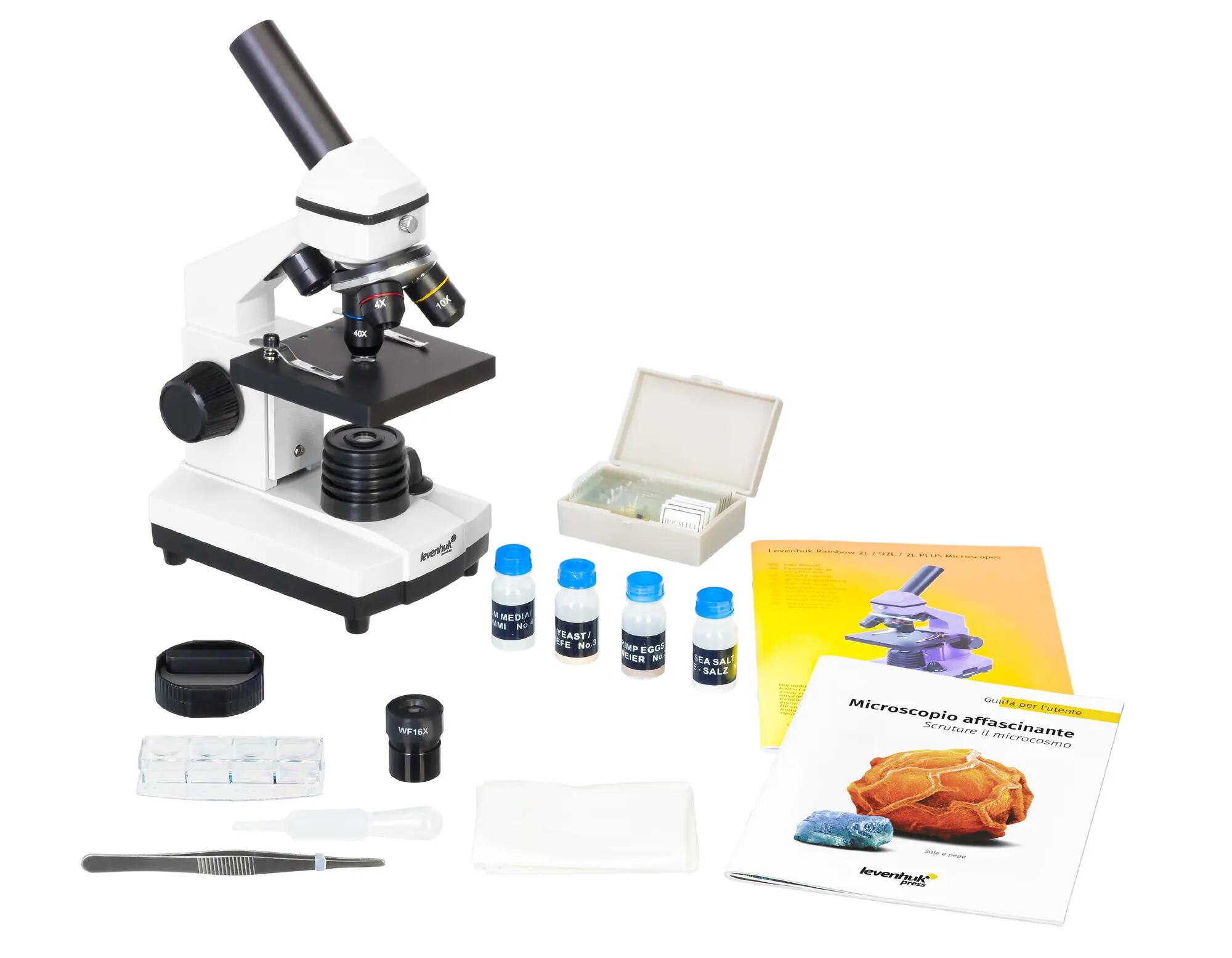 Microscopio didattico - 64-640x - Rainbow 2L PLUS - Nero 4/6