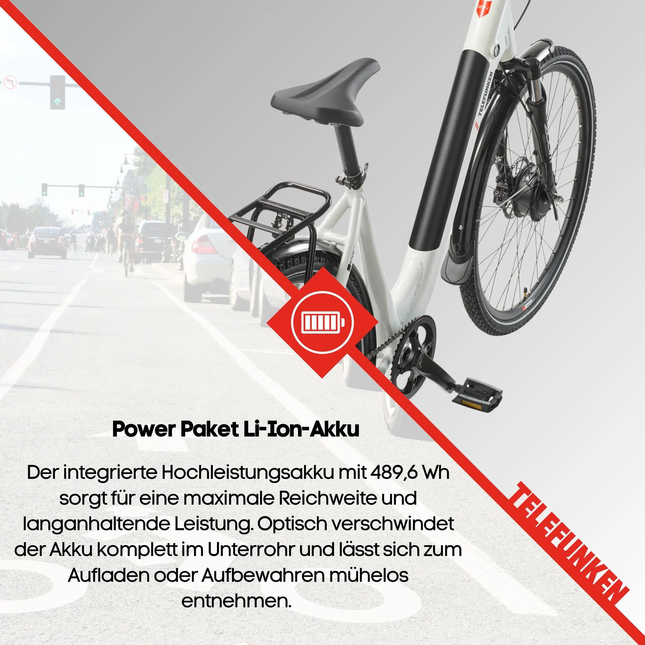 E-Bike RC670 28 Zoll 7-Gang Pedelec City Elektrofahrrad Frontmotor 489,6 Wh 6/7