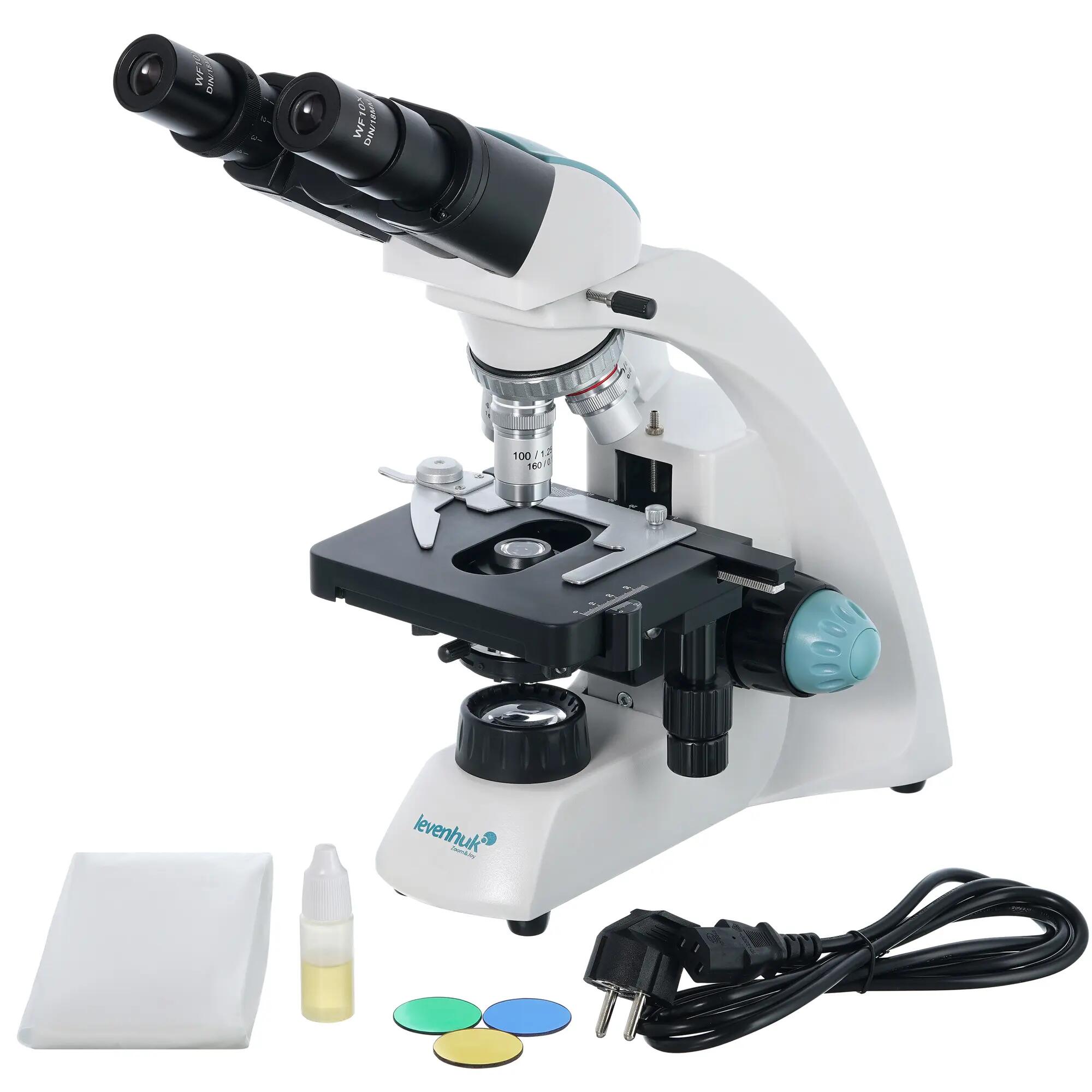 Microscopio binoculare 40-1000x acromatico alogeno - Levenhuk 500B 2/6